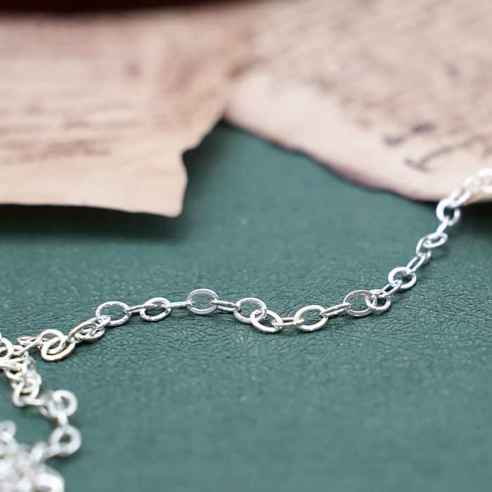 银色O字链 铜镀银 2.5x3mm Catholic religious art