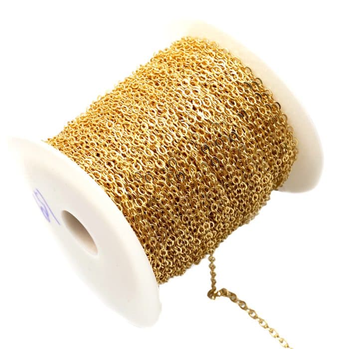 金色O字链 铜金色 3x4.2mm Catholic religious art