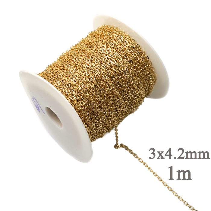 金色O字链 铜金色 3x4.2mm Catholic religious art