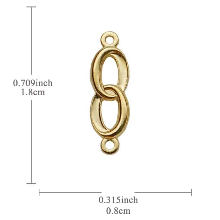 DIY双通-婚约-锌合金-金色-1.8cm Catholic religious art