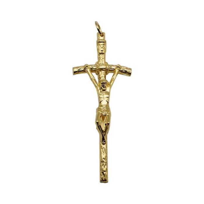 DIY十字架-权杖-锌合金-全部金色-5.8cm Catholic religious art