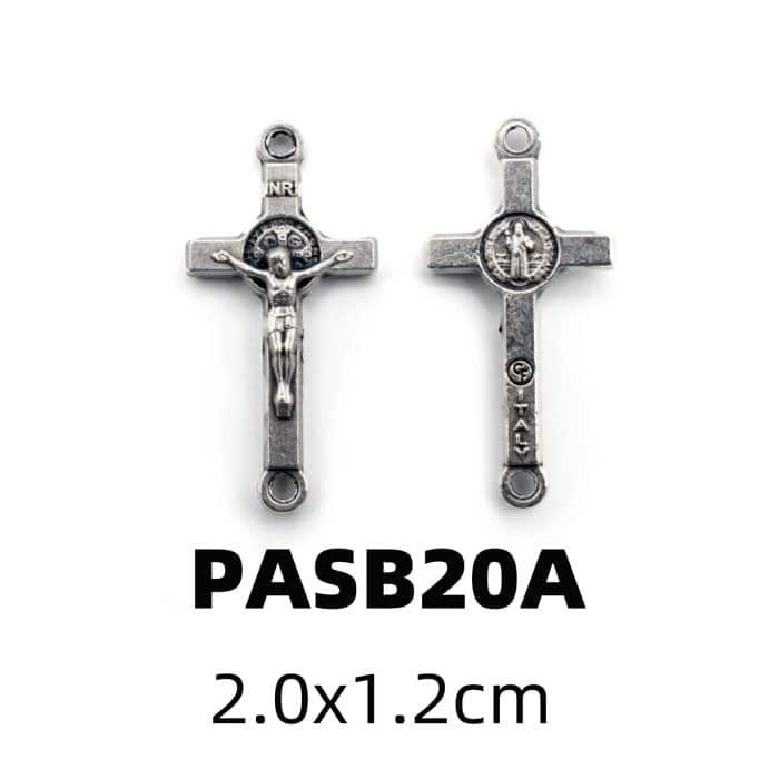 DIY双通-本笃-锌合金-2cm Catholic religious art