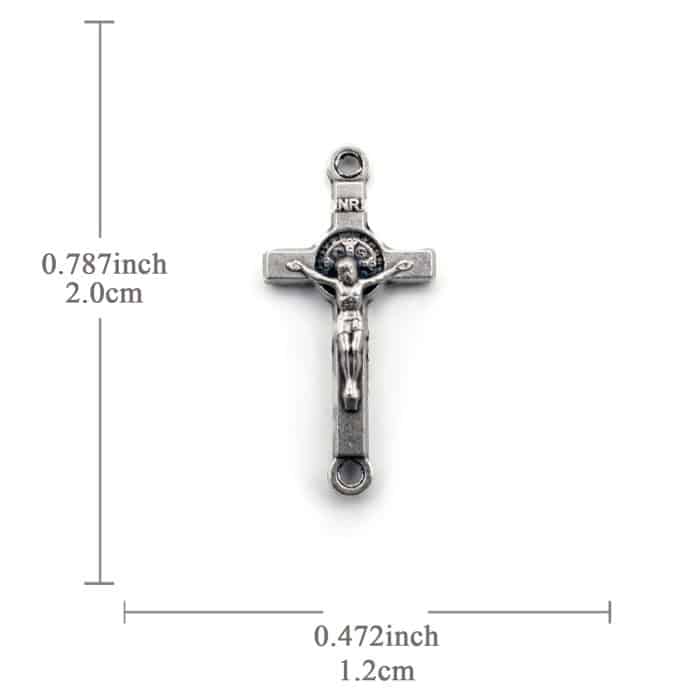 DIY双通-本笃-锌合金-2cm Catholic religious art