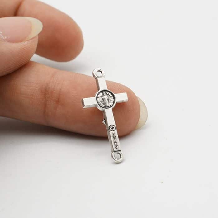 DIY双通-本笃-锌合金-2cm Catholic religious art