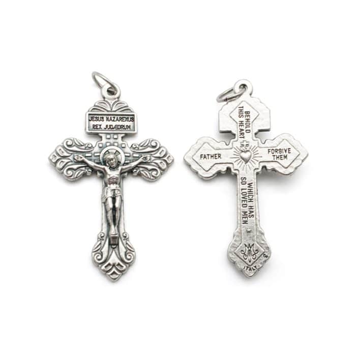 DIY十字架-宽恕-银色-5.1x3.5cm Catholic religious art