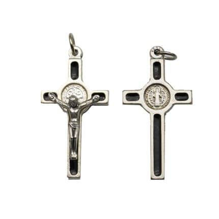 DIY十字架-圣本笃+锌合金-金色黑色-4x2cm