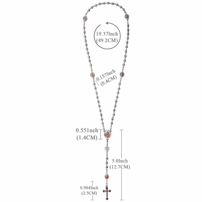 玫瑰念珠-合金盒子雕像-瓜达卢佩圣母-8x4.5cm Catholic religious art