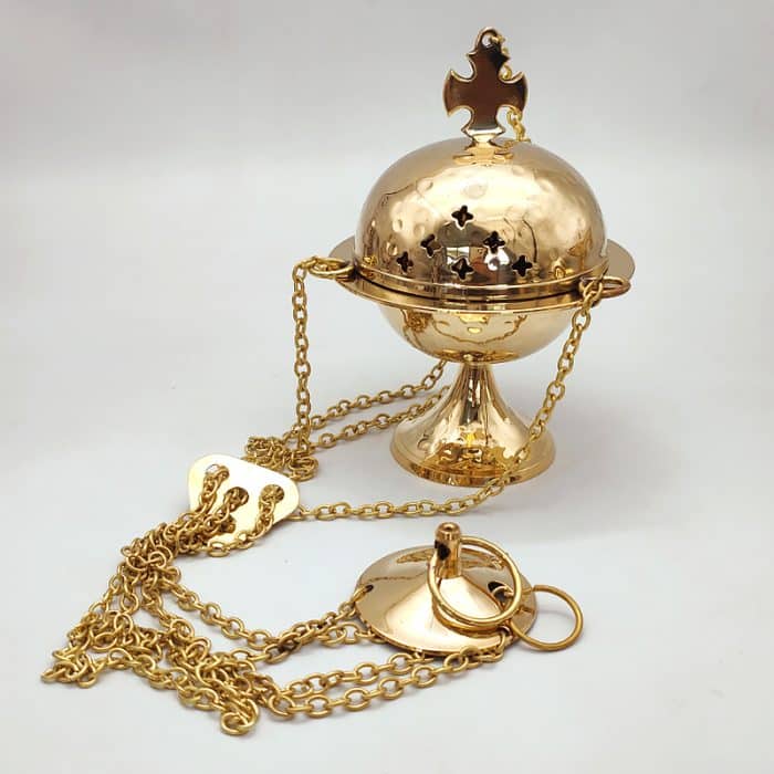 【现货】带十字架的提炉 高15厘米 Catholic religious art