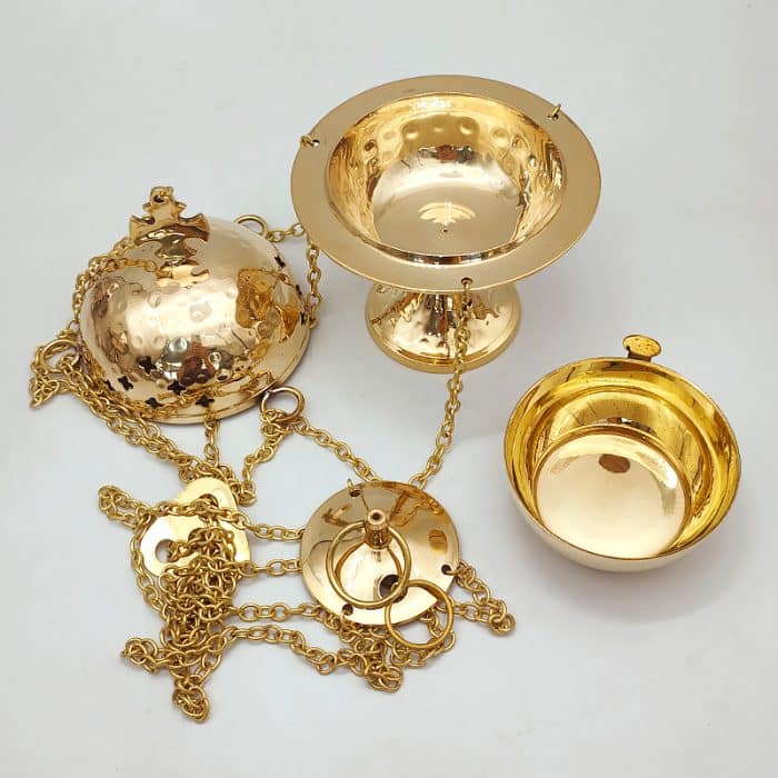 【现货】带十字架的提炉 高15厘米 Catholic religious art