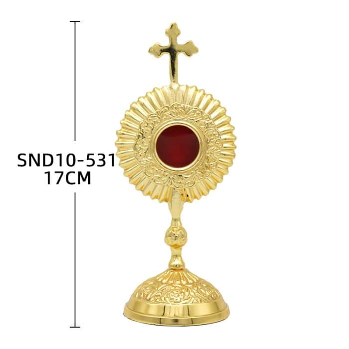 【现货】圣髑光-黄铜-金色圆形-高17cm Catholic religious art