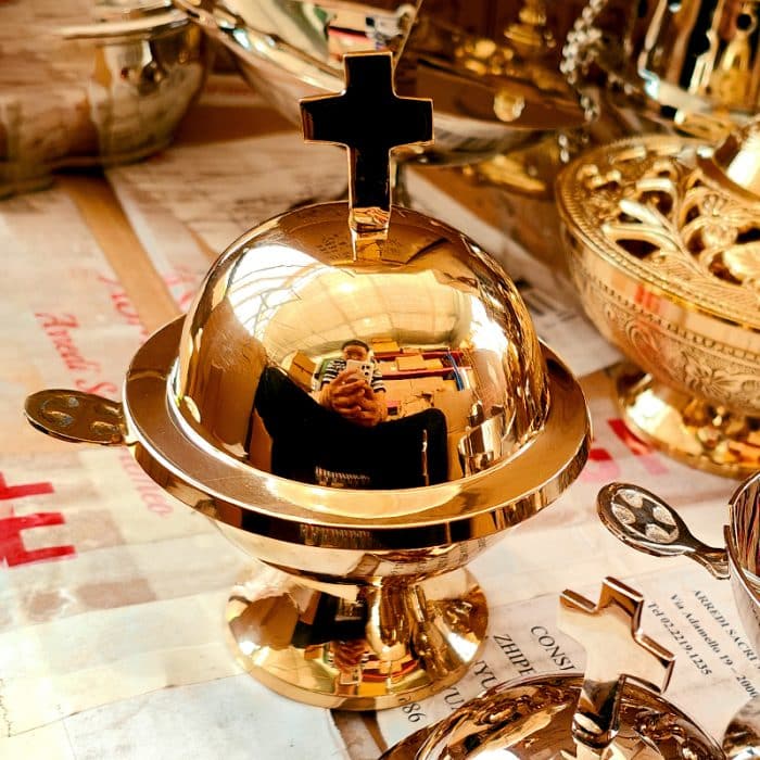 【现货】带勺香船 13厘米 金色 Catholic religious art