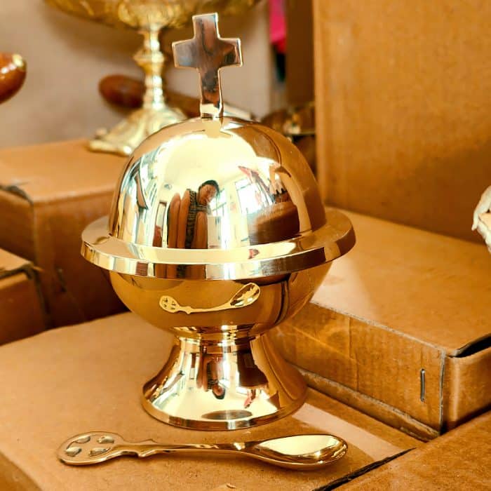 【现货】带勺香船 13厘米 金色 Catholic religious art