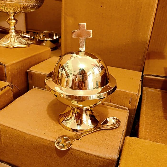 【现货】带勺香船 13厘米 金色 Catholic religious art