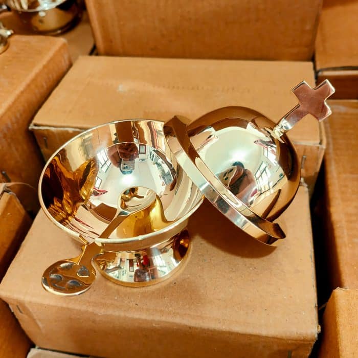 【现货】带勺香船 13厘米 金色 Catholic religious art