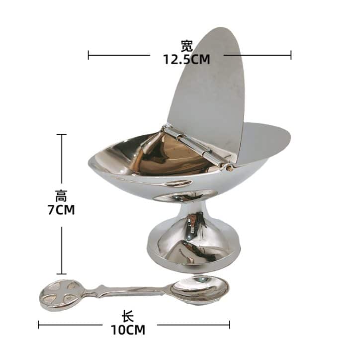 【现货】香船-黄铜-镀银带勺-高7cm Catholic religious art