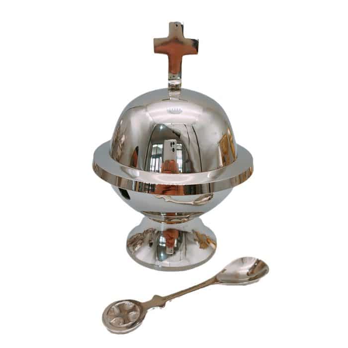 【现货】带勺香船 13厘米 银色 Catholic religious art