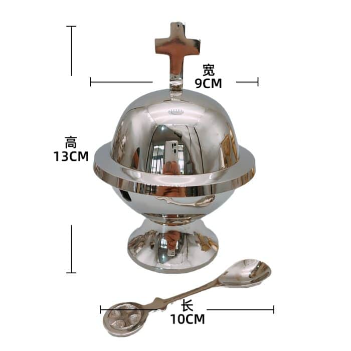 【现货】带勺香船 13厘米 银色 Catholic religious art