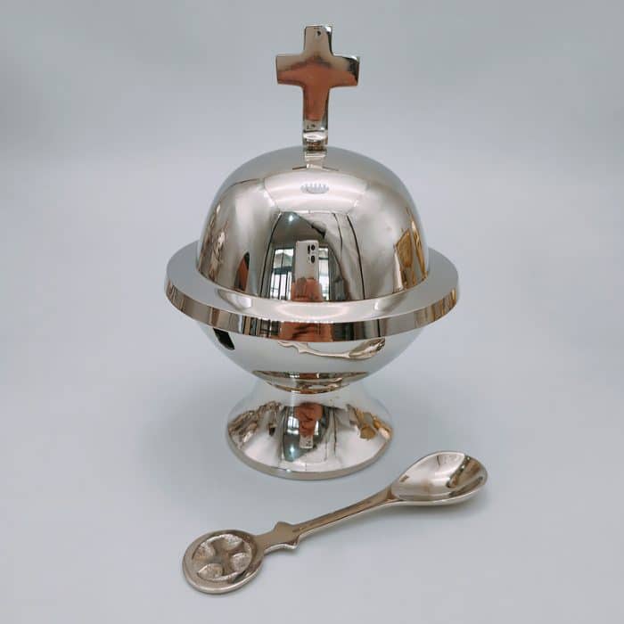 【现货】带勺香船 13厘米 银色 Catholic religious art