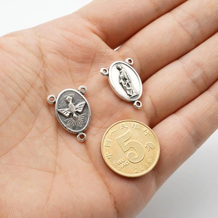 DIY三通-圣神+圣家三口-锌合金-1.5cm Catholic religious art