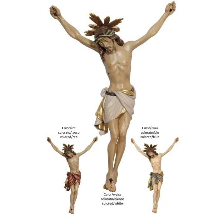 意大利木雕-锡耶纳圣尸-带光环-多尺寸 Catholic religious art