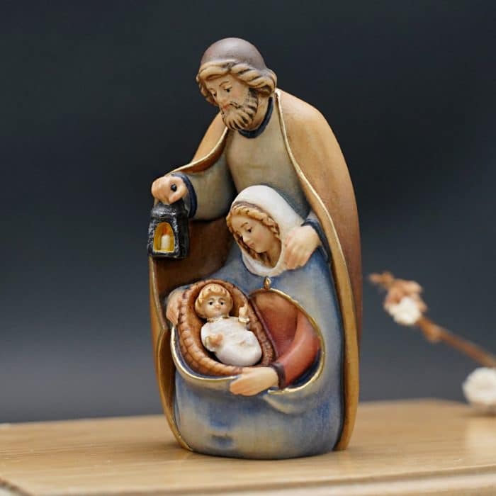 【现货】木雕 圣家木雕人物居家摆件欧式雕像_圣家 9/12 厘米 Catholic religious art