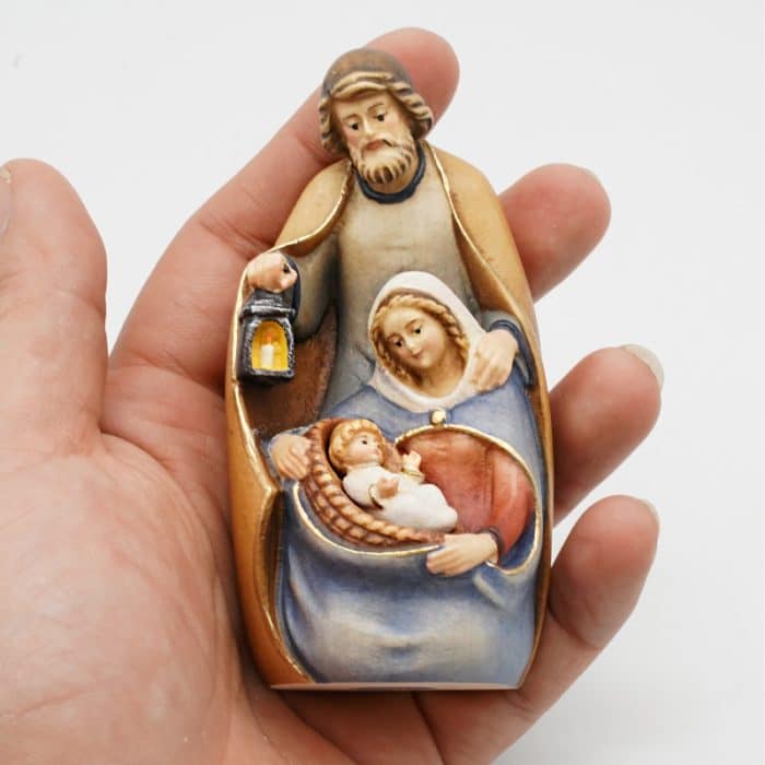 【现货】木雕 圣家木雕人物居家摆件欧式雕像_圣家 9/12 厘米 Catholic religious art