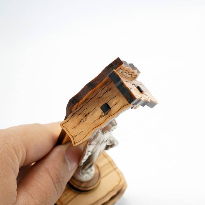 钟楼-橄榄木+合金雕像-无染原罪圣母-10x5cm Catholic religious art