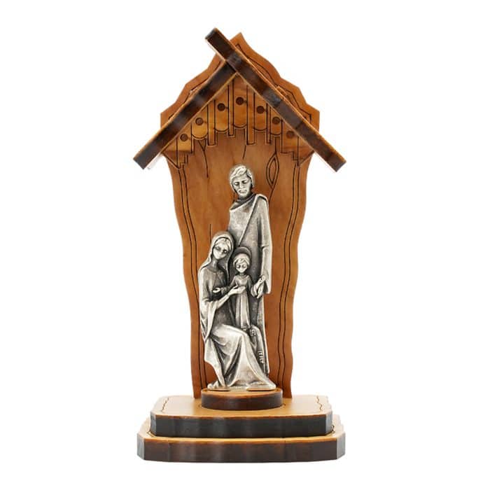钟楼-橄榄木+合金雕像-圣家-10x5cm Catholic religious art