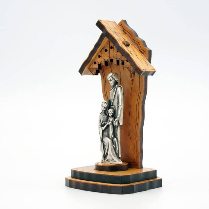 钟楼-橄榄木+合金雕像-圣家-10x5cm Catholic religious art