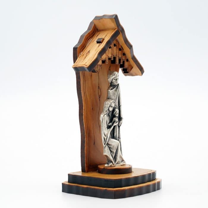 钟楼-橄榄木+合金雕像-圣家-10x5cm Catholic religious art