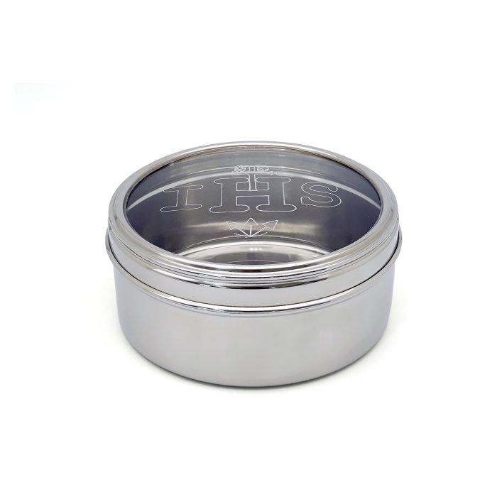 【现货】不锈钢大圣体盒-配密封盖与透明顶盖 - 直径16.5cm×高8cm Catholic religious art