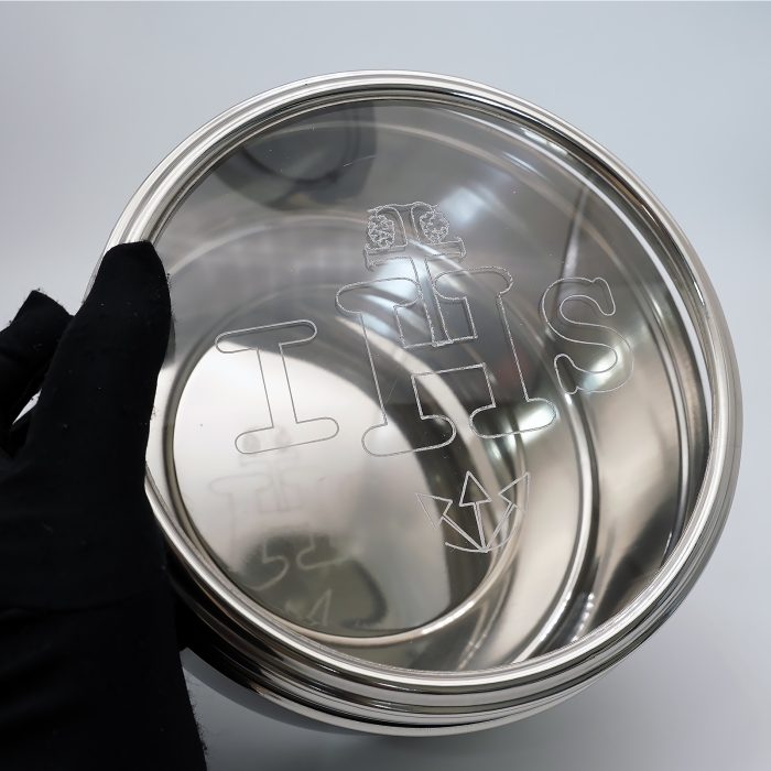 【现货】不锈钢大圣体盒-配密封盖与透明顶盖 - 直径16.5cm×高8cm Catholic religious art