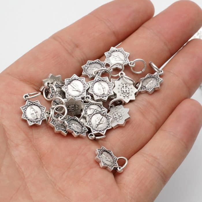 DIY小吊牌-显灵圣母-锌合金-1.2cm Catholic religious art