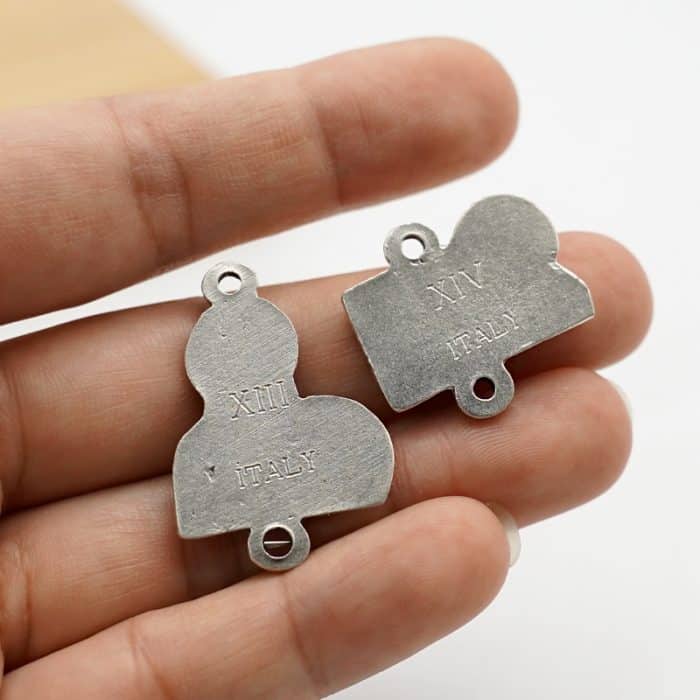 DIY套装-苦路（14个）-锌合金-2cm Catholic religious art