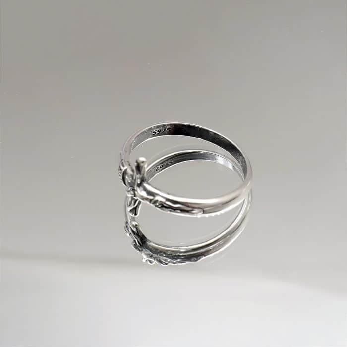 戒指-带十字架苦像-925银-做旧 Catholic religious art