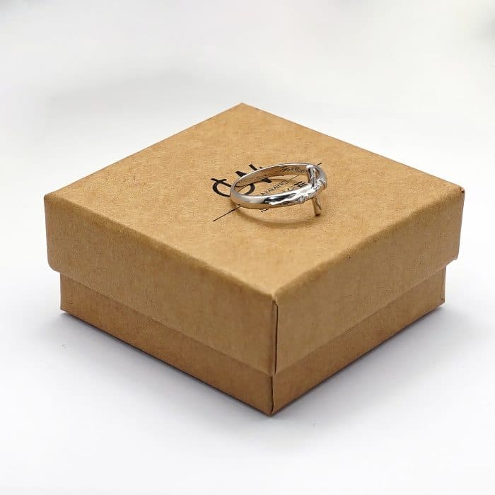 戒指-带十字架苦像-925银-镀铑(电白) Catholic religious art