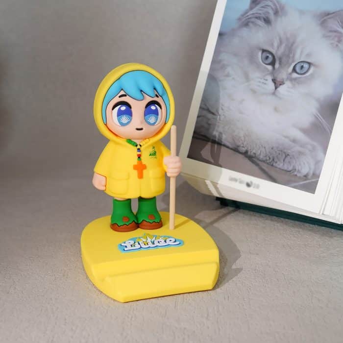 摆台-2025禧年-硅胶黄底手机支架-黄衣蓝发吉祥物-10cm Catholic religious art