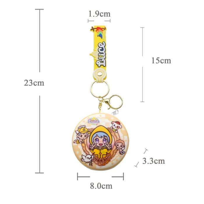 2025禧年-黄色橡胶圆形念珠包挂件8cm Catholic religious art