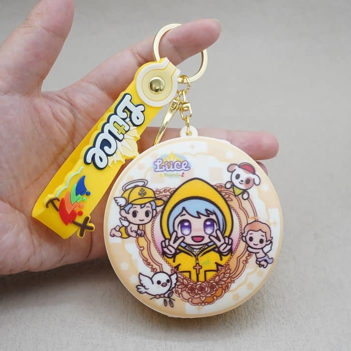 2025禧年-黄色橡胶圆形念珠包挂件8cm Catholic religious art