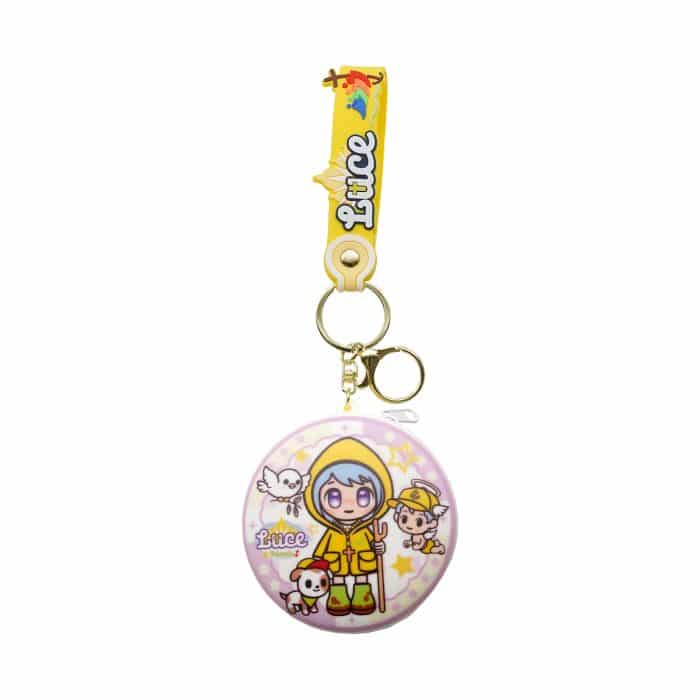 2025禧年-紫色橡胶圆形念珠包挂件8cm Catholic religious art