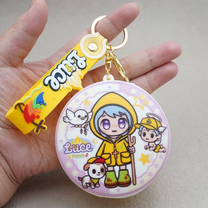 2025禧年-紫色橡胶圆形念珠包挂件8cm Catholic religious art