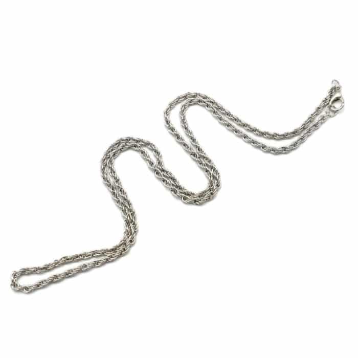 2.4银色钛钢麻花链简约饰品配饰 Catholic religious art