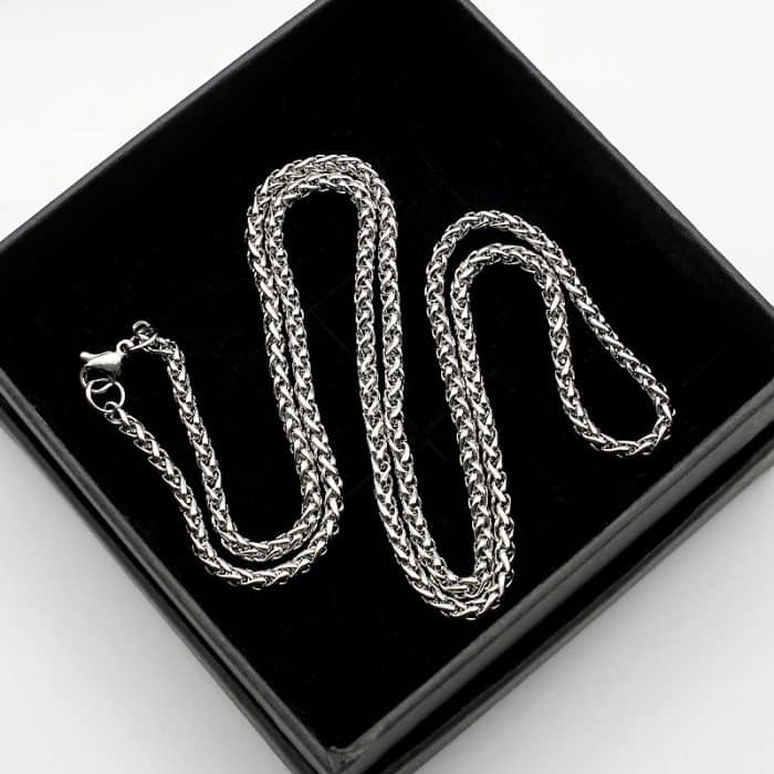 3.0银色钛钢蛇骨链 Catholic religious art