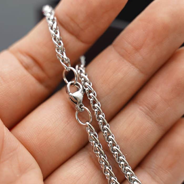 3.0银色钛钢蛇骨链 Catholic religious art