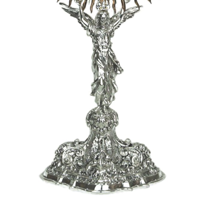 圣体光，适用大型圣体，失蜡铸造，带中心天使，高85厘米，匣直径16厘米 Catholic religious art