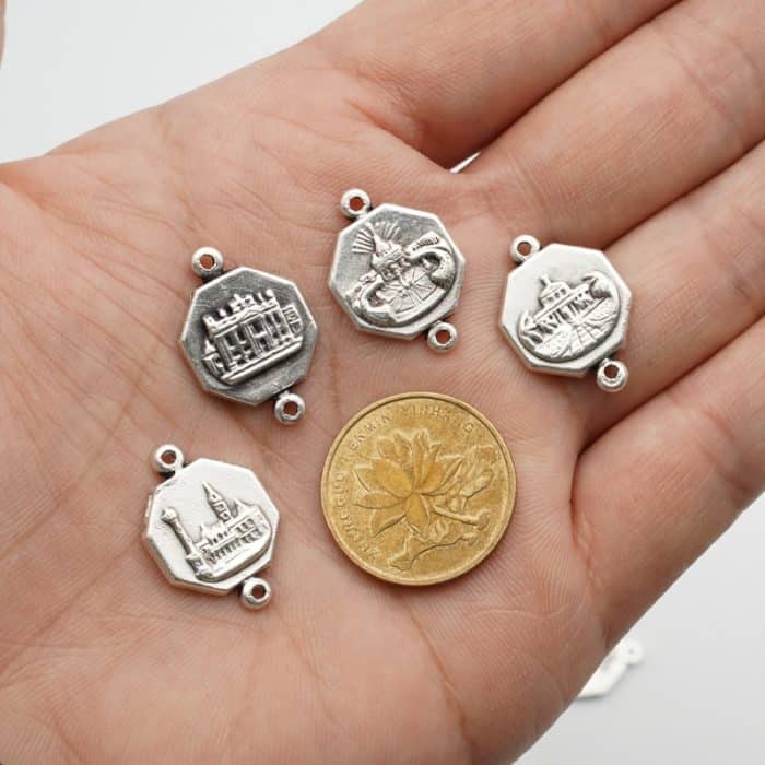 DIY套装-四大殿-六角-锌合金-1.4cm Catholic religious art