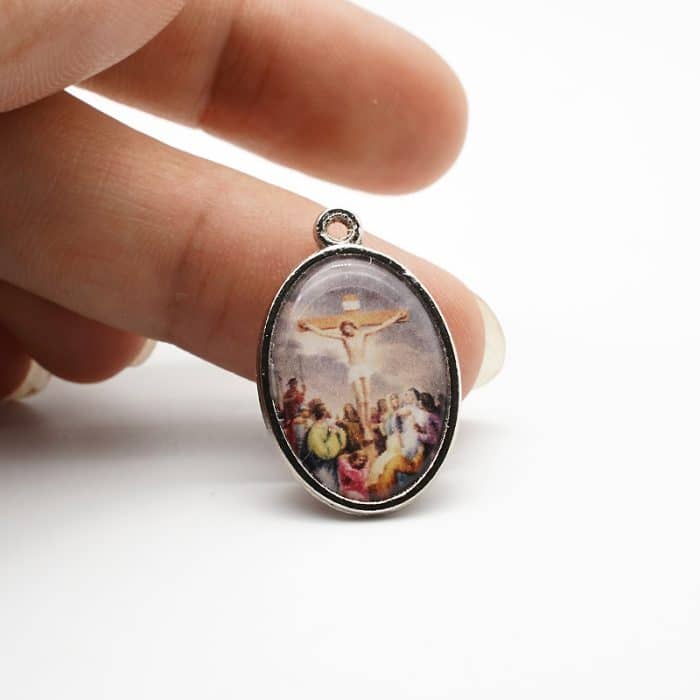 DIY套装-七苦念珠-锌合金-滴油-1.4cm Catholic religious art