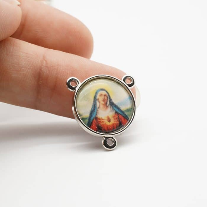 DIY套装-七苦念珠-锌合金-滴油-1.4cm Catholic religious art