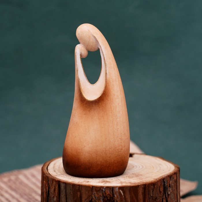 【现货】木雕 圣母抱耶稣9.5厘米 Catholic religious art