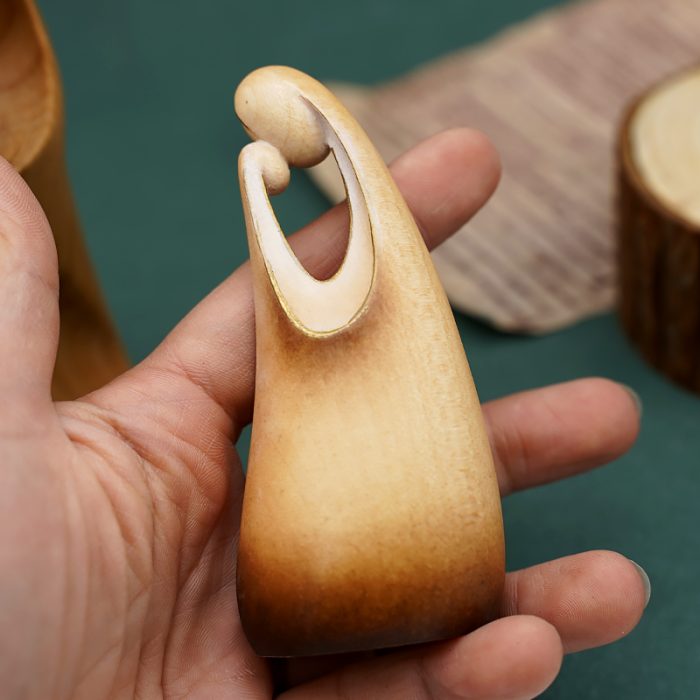 【现货】木雕 圣母抱耶稣9.5厘米 Catholic religious art